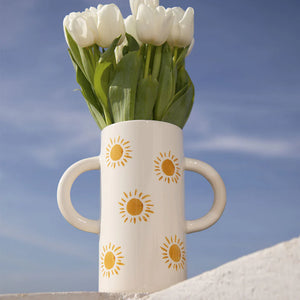Vase à anses Soleil
